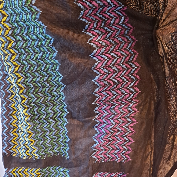 Hirbawi Original Of Palenstine Keffiyeh Multicolor Zigzag Pattern Scarf Wrap - Picture 5 of 7